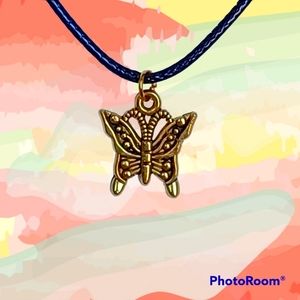Butterfly charm necklace
